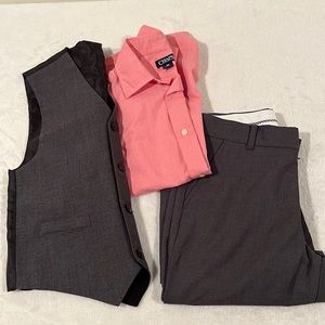 Boys Set of 3 CHAPS suit with button down shirt